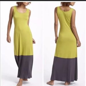 Bordeaux Limerick Color Block Maxi Dress large